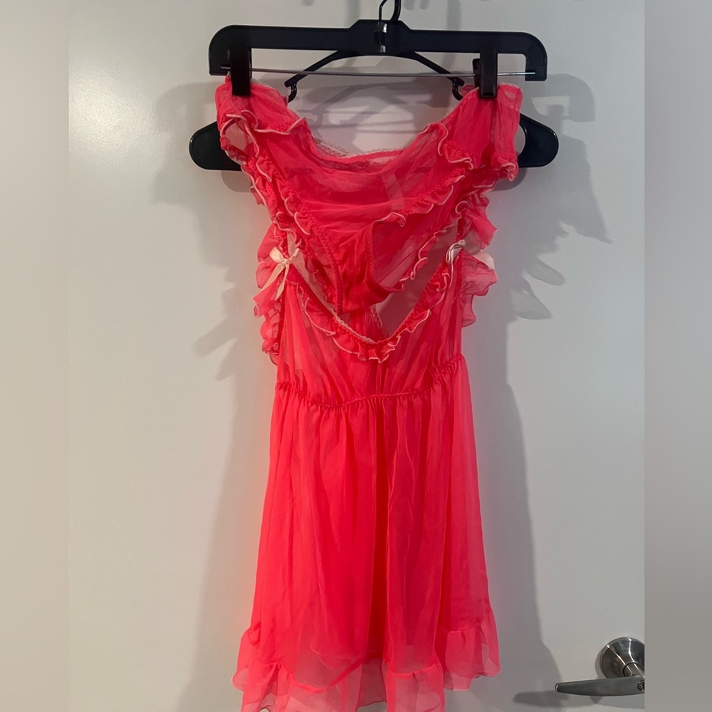 Victoria's Secret Vibrant Pink Lace Lingerie